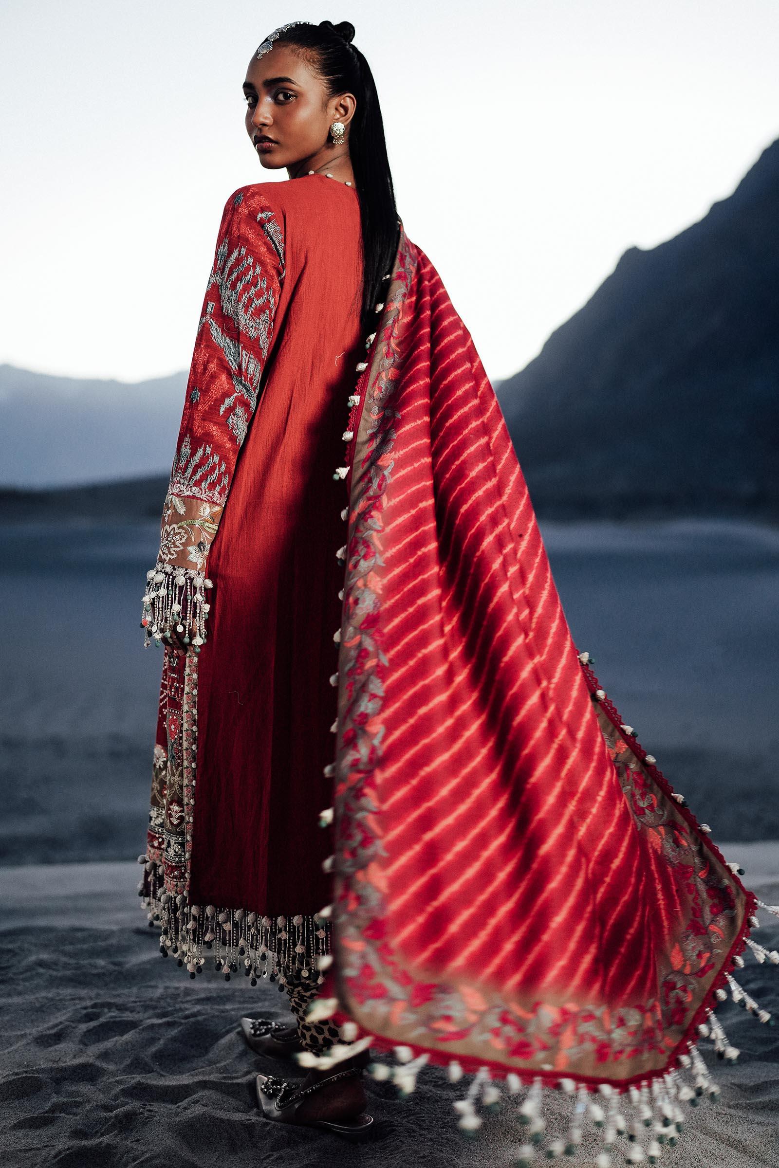 Sana Safinaz | Winter Shawl 24 | S241-007A-3CP - Aqsa Fabrics