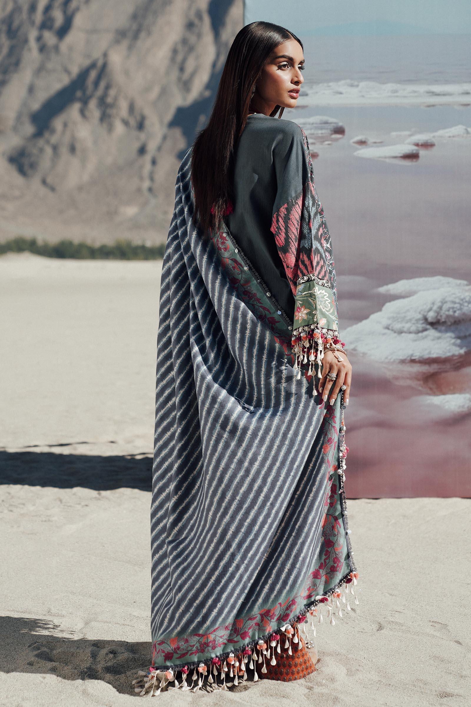 Sana Safinaz | Winter Shawl 24 | S241-007B-3CP - Aqsa Fabrics