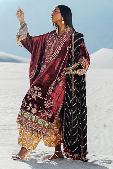 Sana Safinaz | Winter Shawl 24 | Velvet V241-002-3CP - Aqsa Fabrics