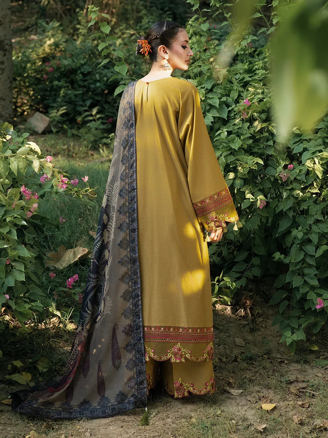 Hemstitch | The Garden Lawn | Sandalwood - Aqsa Fabrics