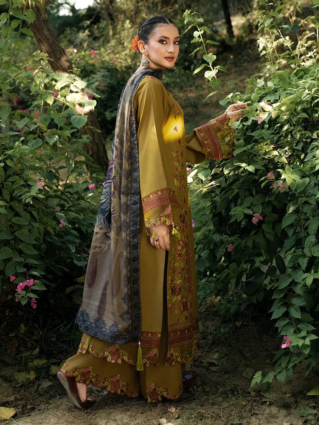 Hemstitch | The Garden Lawn | Sandalwood - Aqsa Fabrics