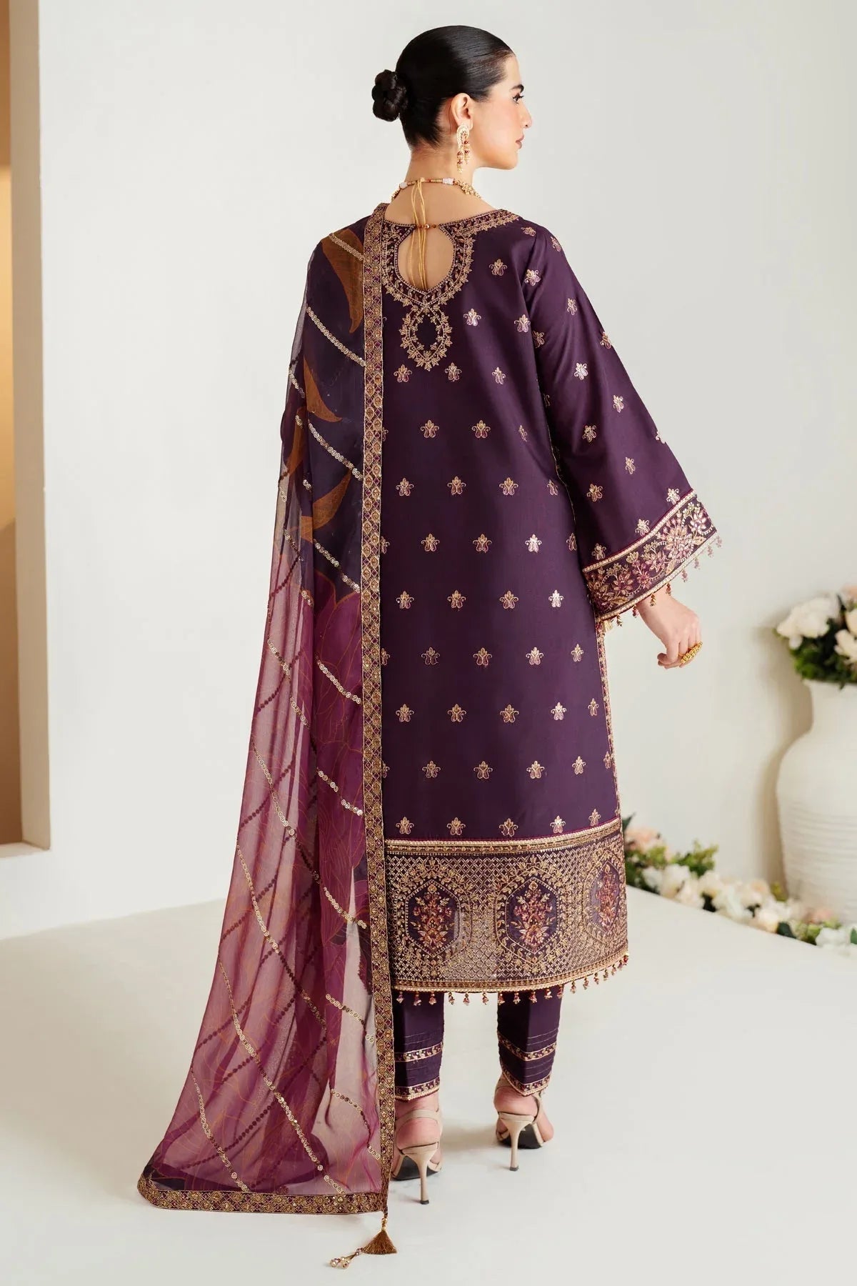 Alizeh | Luxury Raw Silk | AF-RS-05-SCARLET - Aqsa Fabrics