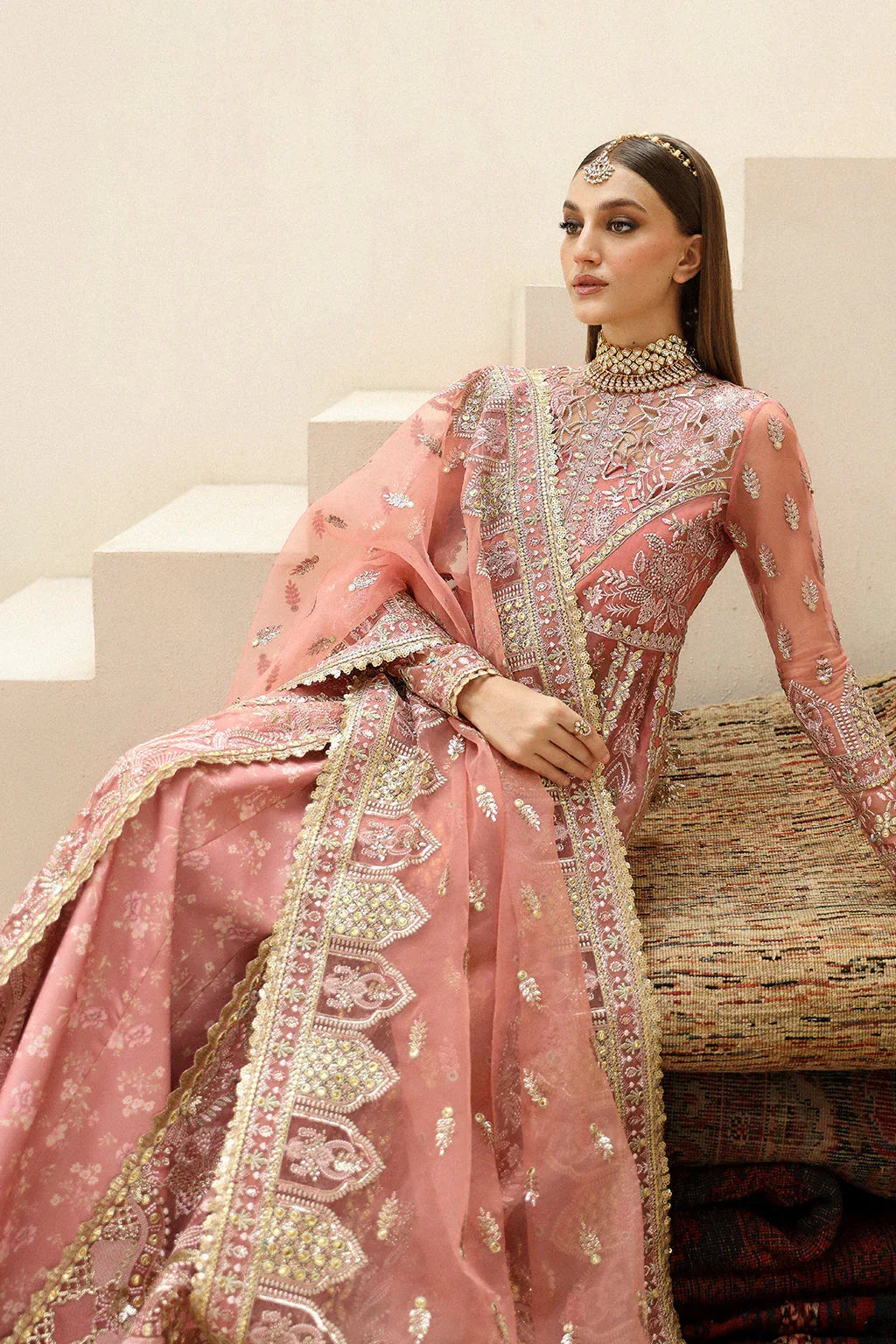 Afrozeh Shehnai Wedding Formal 3Pc Suit AFS-24-05 Shahpara - Aqsa Fabrics
