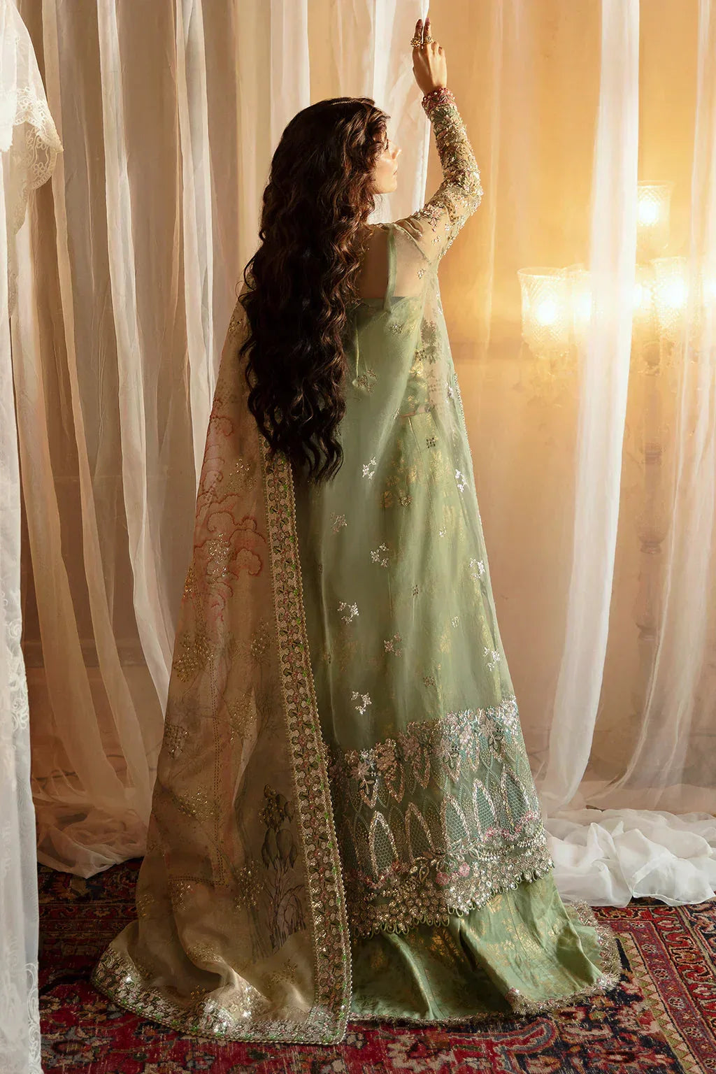 Hayat by Afrozeh Embroidered Organza 3Pc Suit AFH-24-03 SHREYA - Aqsa Fabrics
