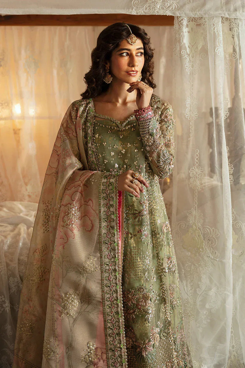 Hayat by Afrozeh Embroidered Organza 3Pc Suit AFH-24-03 SHREYA - Aqsa Fabrics