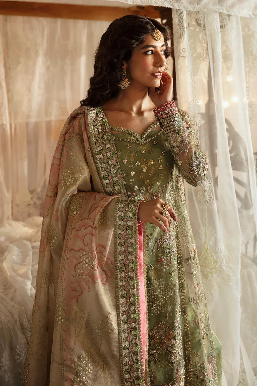 Hayat by Afrozeh Embroidered Organza 3Pc Suit AFH-24-03 SHREYA - Aqsa Fabrics