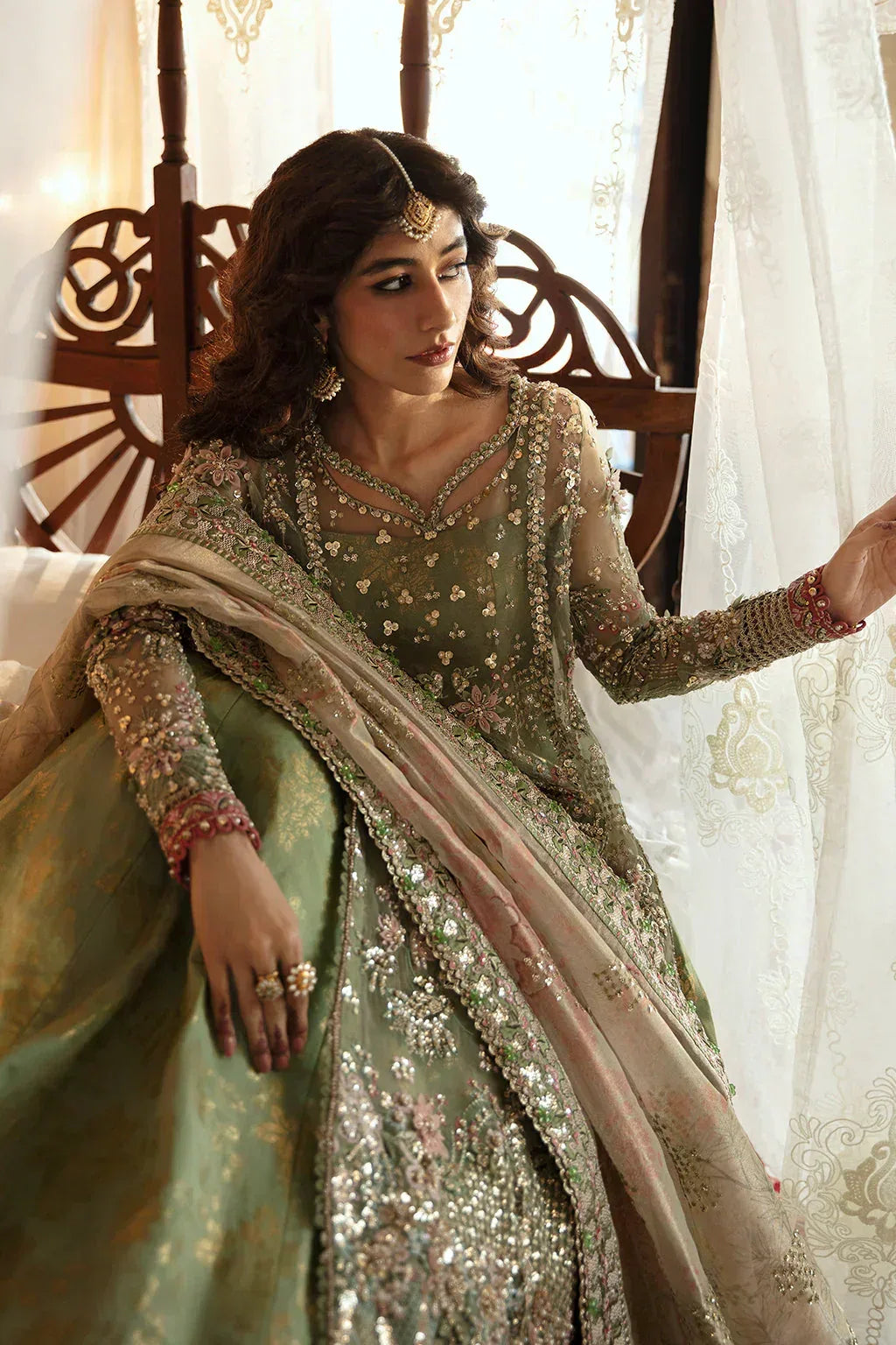 Hayat by Afrozeh Embroidered Organza 3Pc Suit AFH-24-03 SHREYA - Aqsa Fabrics