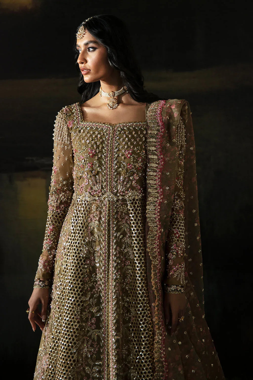 Hayat by Afrozeh Embroidered Organza 3Pc Suit AFH-24-01 SUHANA - Aqsa Fabrics