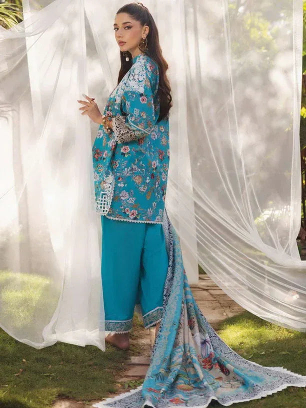 Tahra by Zainab Chottani Embroidered Lawn 3Pc Suit D-02B BEEHA - Aqsa Fabrics