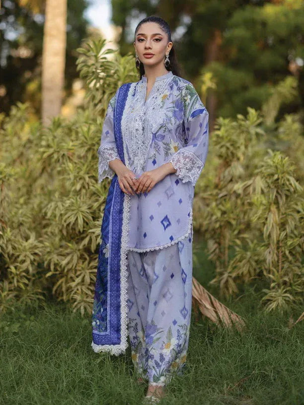 Tahra by Zainab Chottani Embroidered Lawn 3Pc Suit D-06A RAHA - Aqsa Fabrics