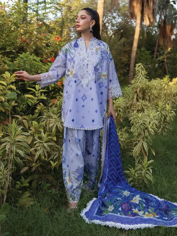 Tahra by Zainab Chottani Embroidered Lawn 3Pc Suit D-06A RAHA - Aqsa Fabrics