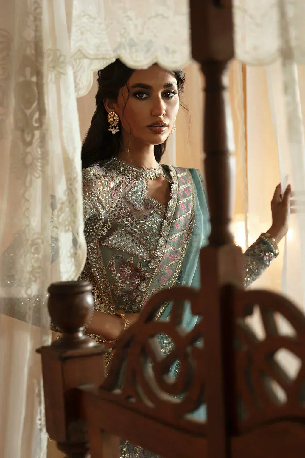 Hayat by Afrozeh Embroidered Organza 3Pc Suit AFH-24-10 TARA - Aqsa Fabrics