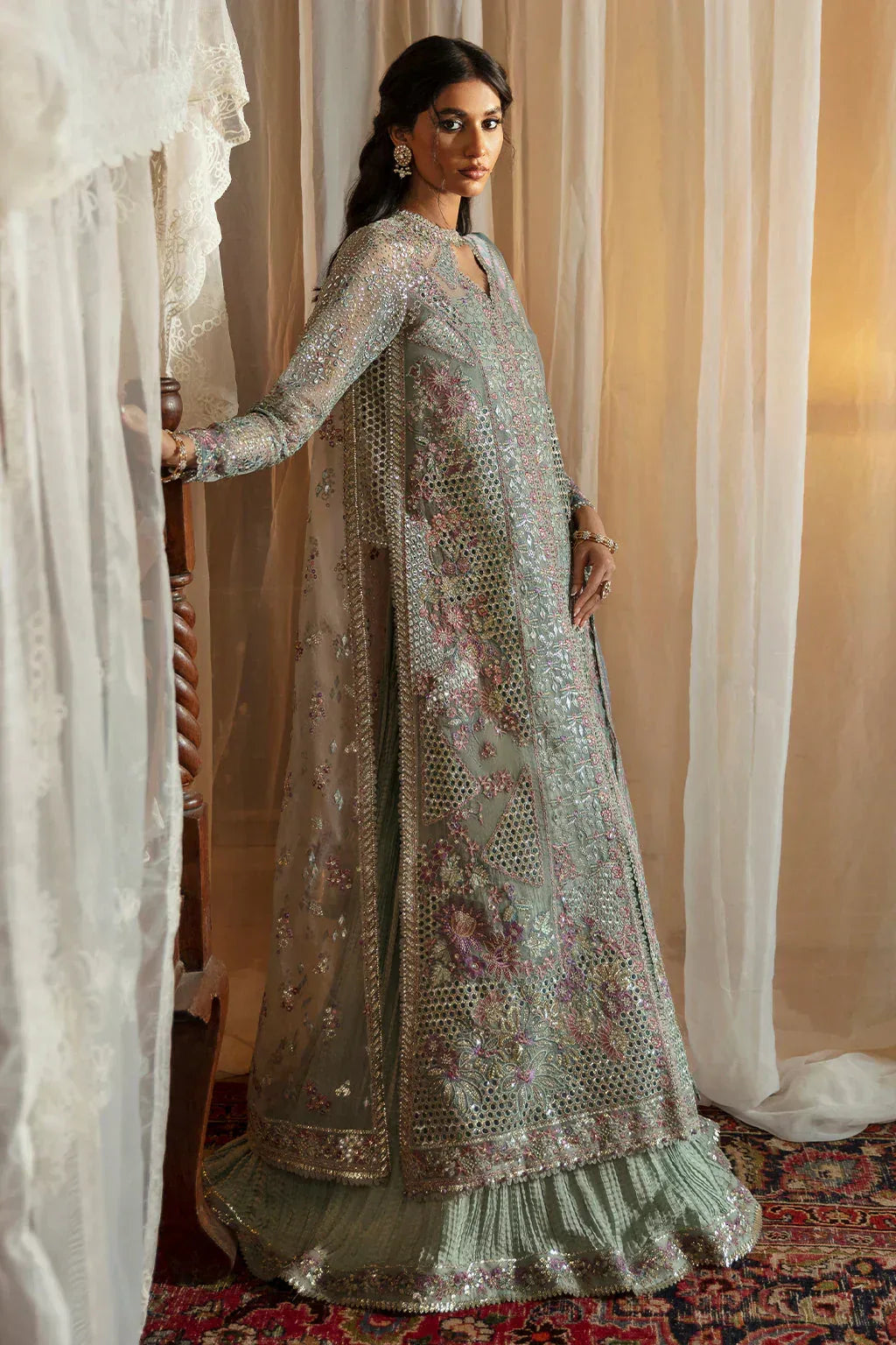 Hayat by Afrozeh Embroidered Organza 3Pc Suit AFH-24-10 TARA - Aqsa Fabrics