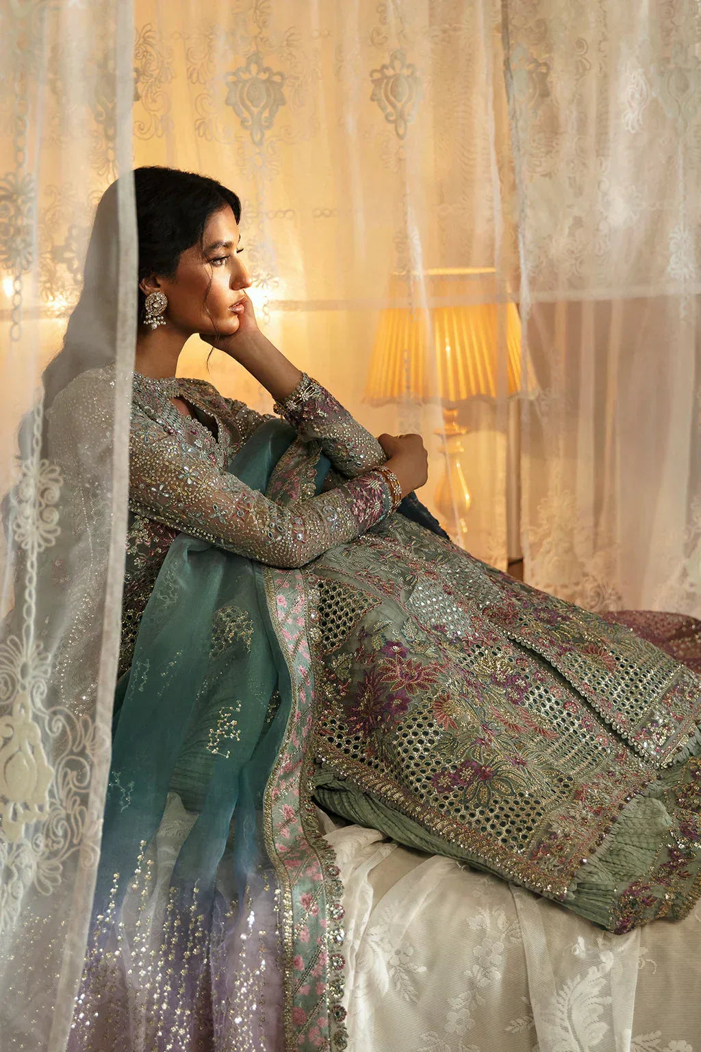 Hayat by Afrozeh Embroidered Organza 3Pc Suit AFH-24-10 TARA - Aqsa Fabrics