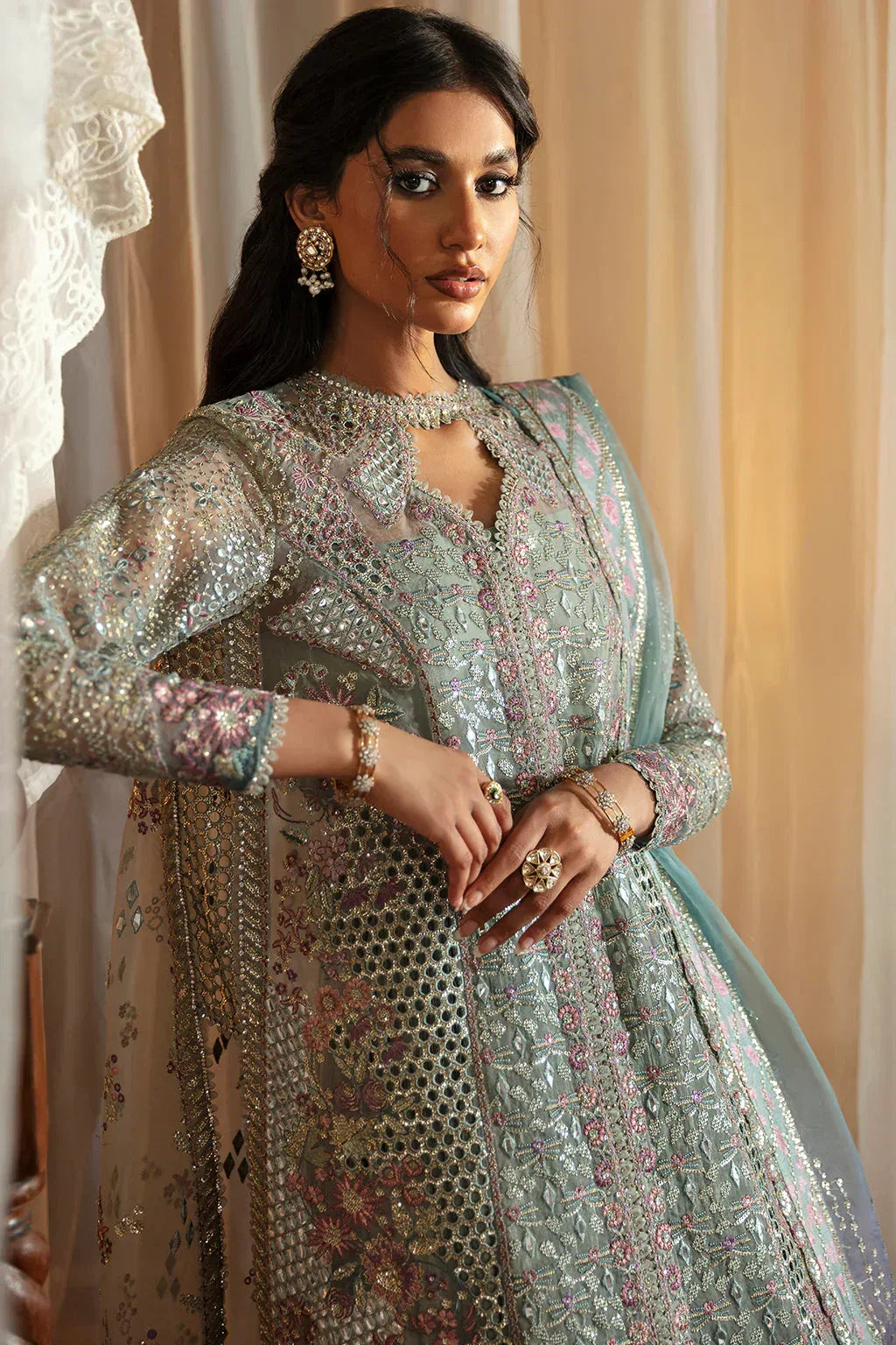 Hayat by Afrozeh Embroidered Organza 3Pc Suit AFH-24-10 TARA - Aqsa Fabrics