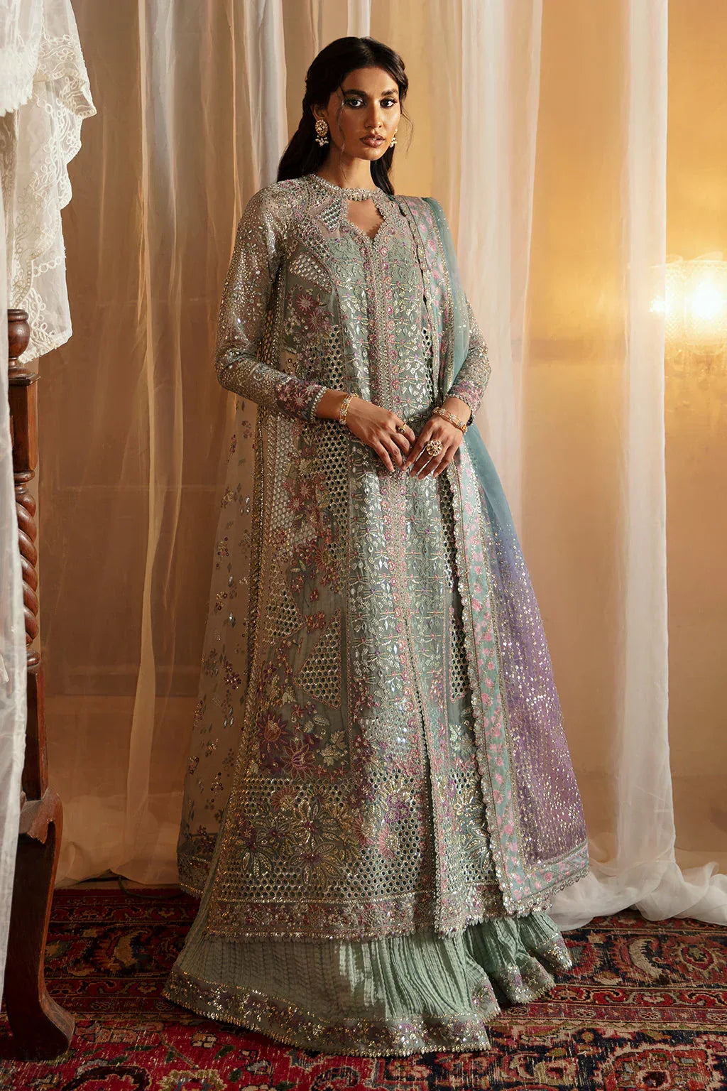 Hayat by Afrozeh Embroidered Organza 3Pc Suit AFH-24-10 TARA - Aqsa Fabrics