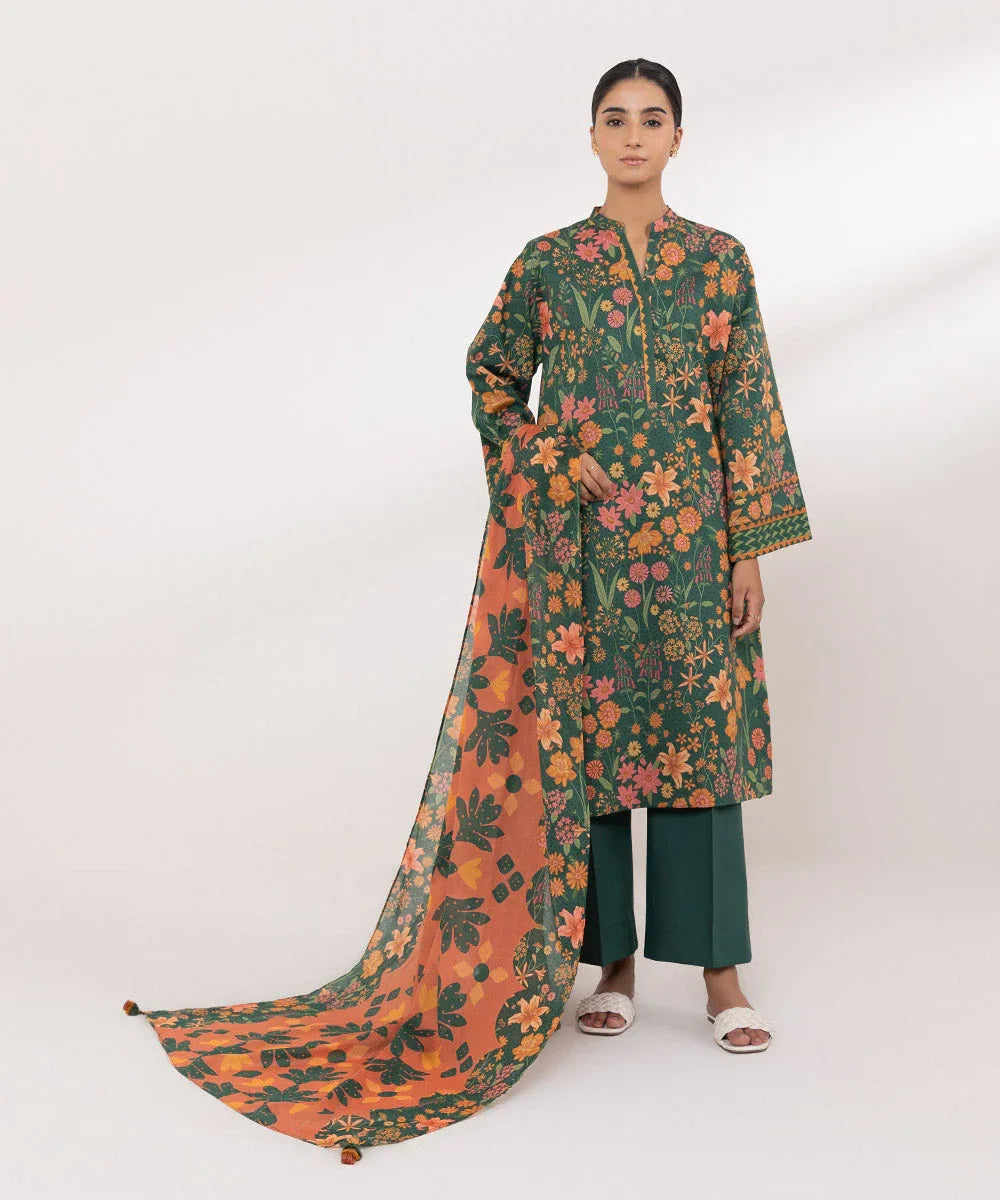 Sapphire | Intermix 2024 | Cambric Suit S-20 - Aqsa Fabrics