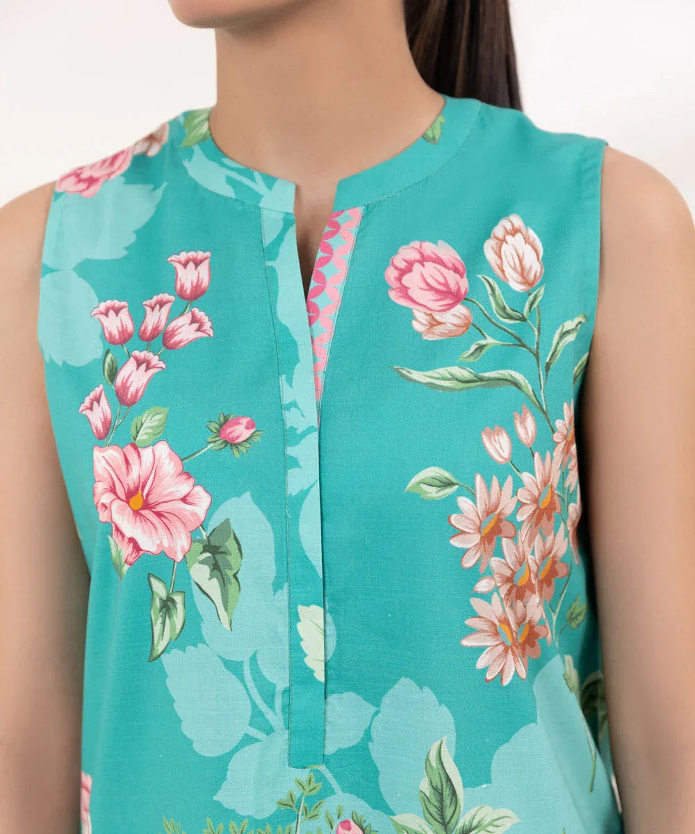Sapphire | Intermix 2024 | Cambric Suit S-21 - Aqsa Fabrics