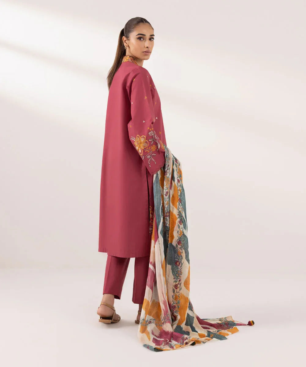 Sapphire | Intermix 2024 | Cambric Suit S-10 - Aqsa Fabrics