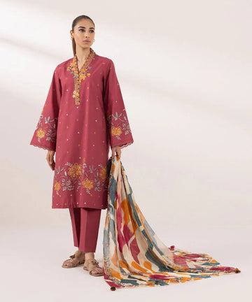 Sapphire | Intermix 2024 | Cambric Suit S-10 - Aqsa Fabrics