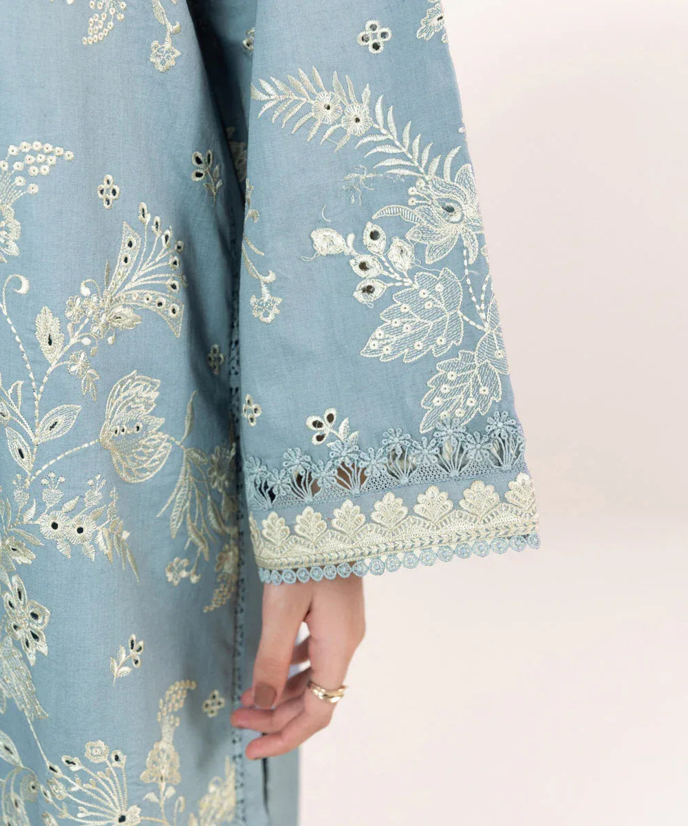 Sapphire | Intermix 2024 | Cambric Suit S-16 - Aqsa Fabrics