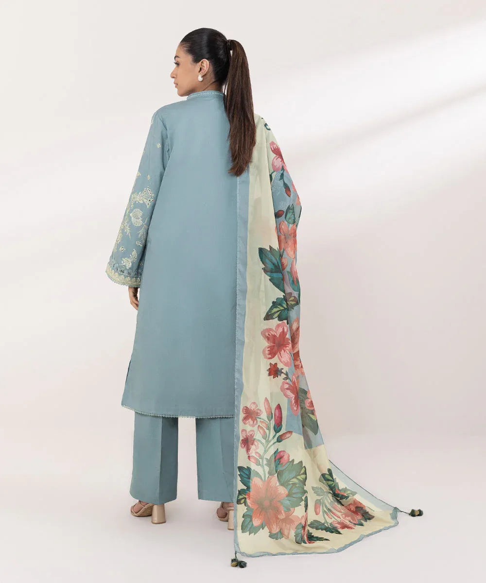 Sapphire | Intermix 2024 | Cambric Suit S-16 - Aqsa Fabrics