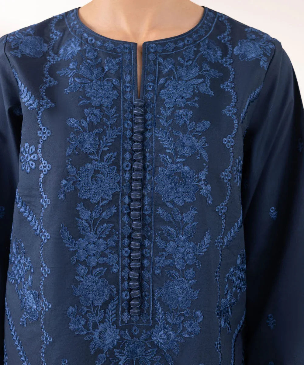 Sapphire | Intermix 2024 | Cambric Suit S-17 - Aqsa Fabrics