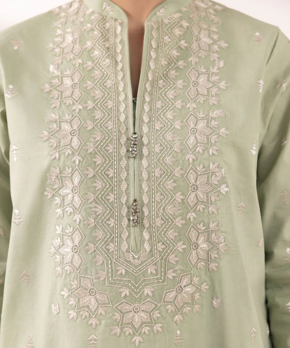 Sapphire | Intermix 2024 | Cambric Suit S-19 - Aqsa Fabrics