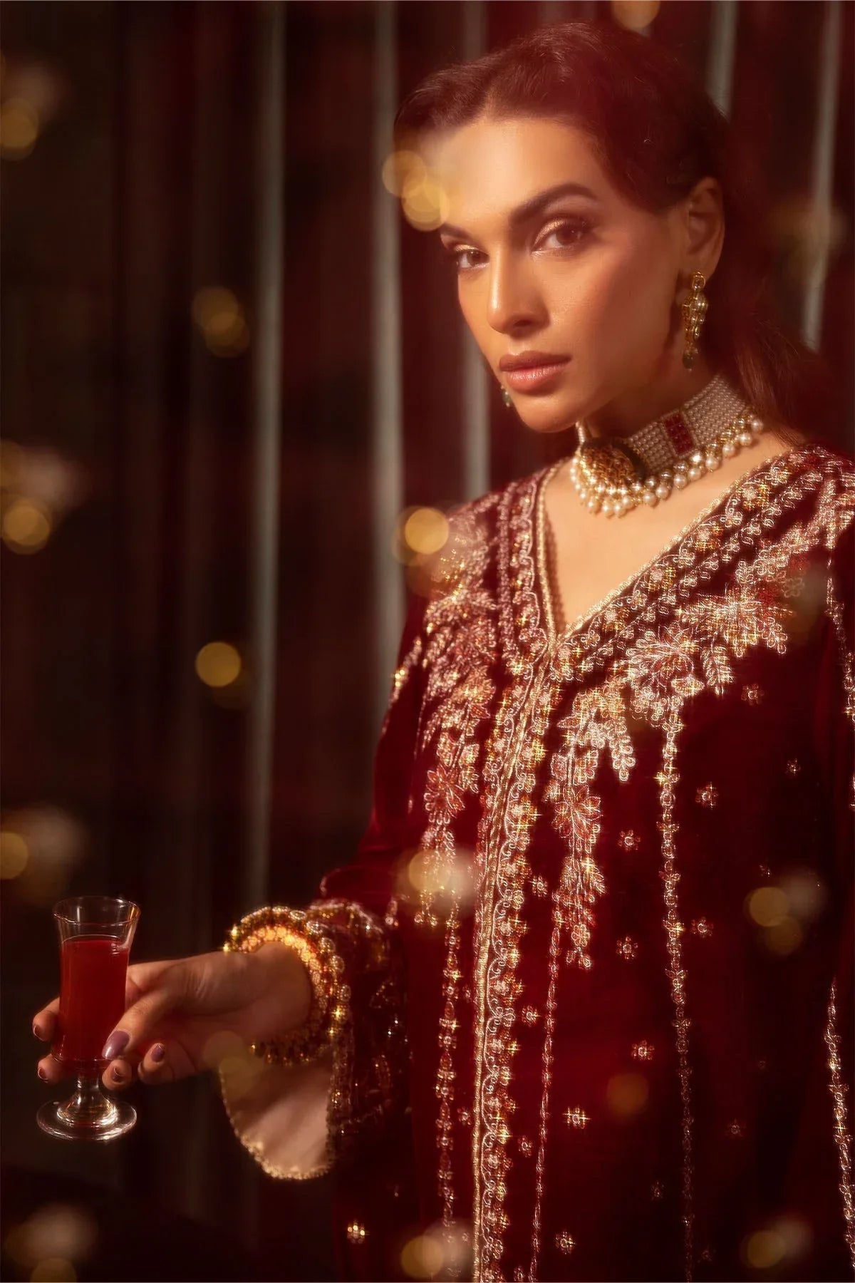 Motifz | Velvet Formals | 5099-SANDAL - Aqsa Fabrics