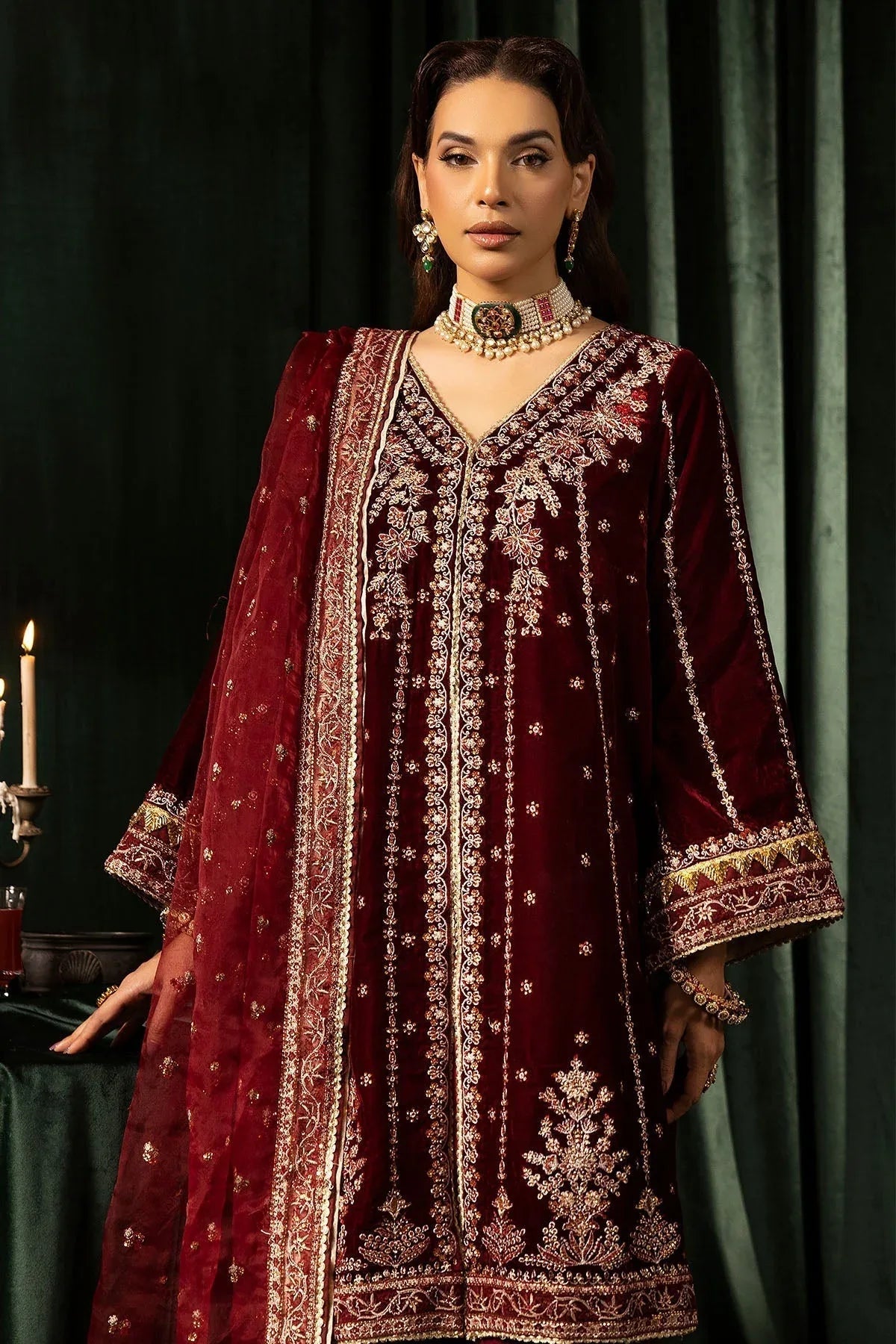Motifz | Velvet Formals | 5099-SANDAL - Aqsa Fabrics