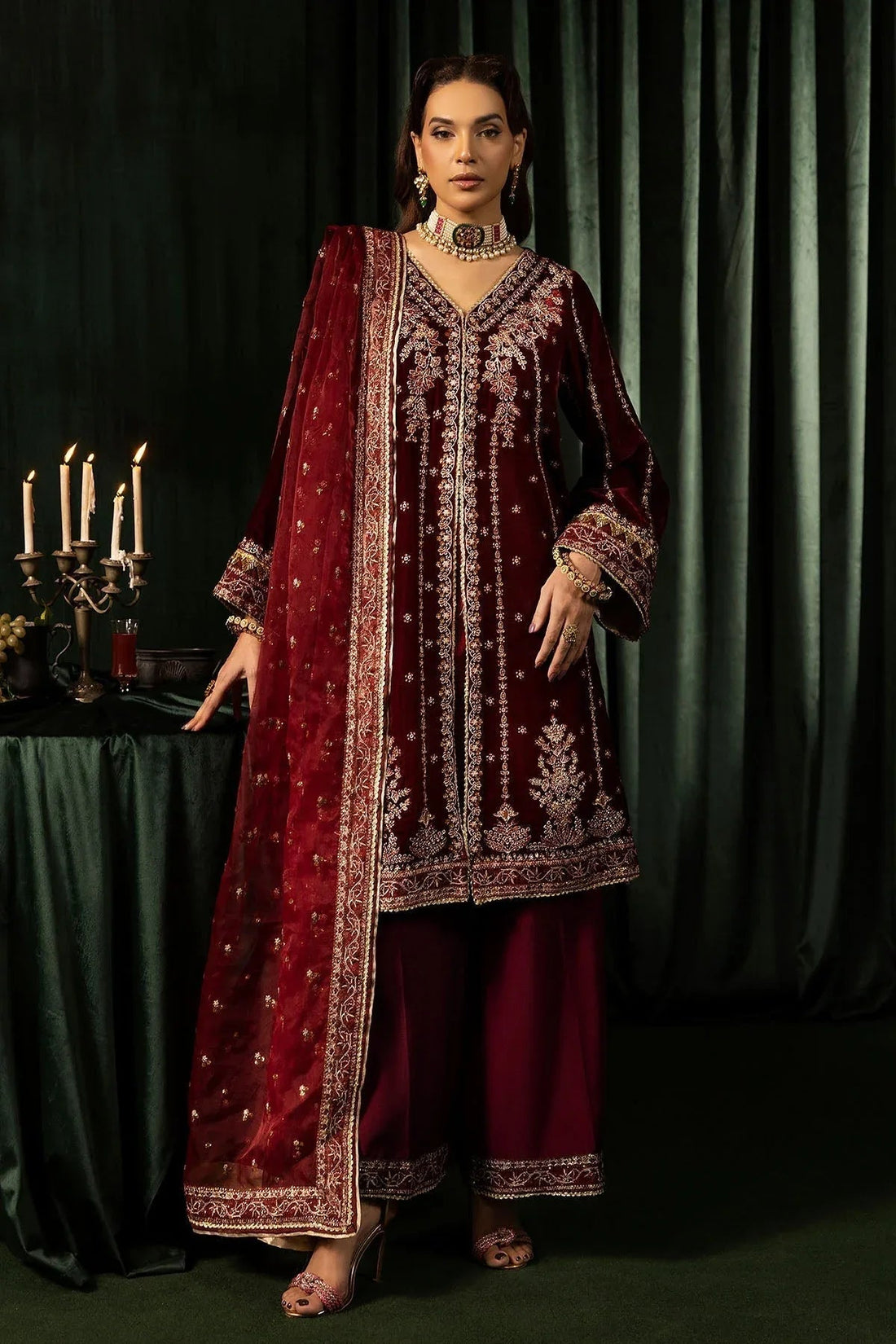 Motifz | Velvet Formals | 5099-SANDAL - Aqsa Fabrics