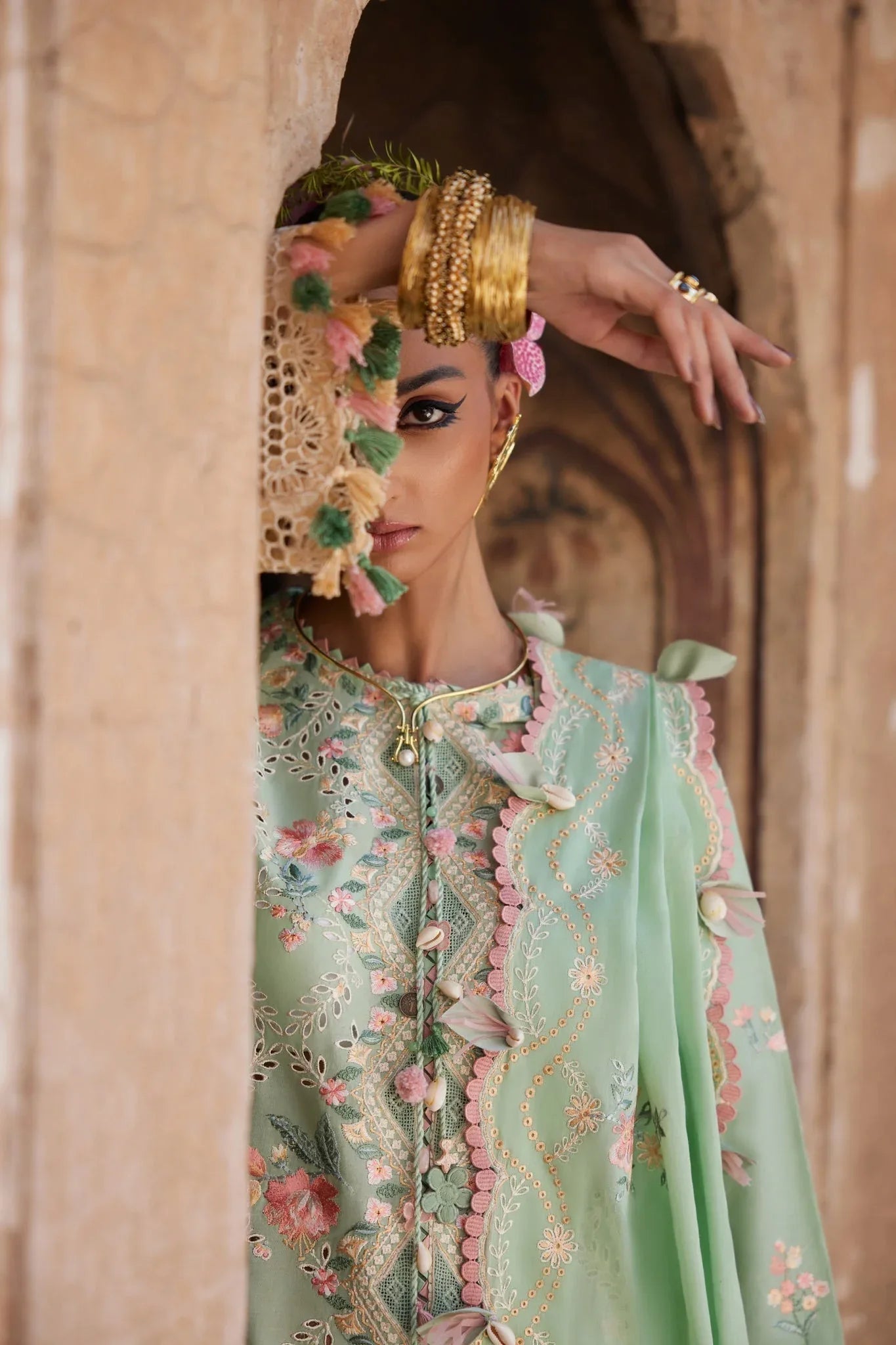 Elan | Luxury Lawn 25 | ALARA (EL25-12 A) - Aqsa Fabrics
