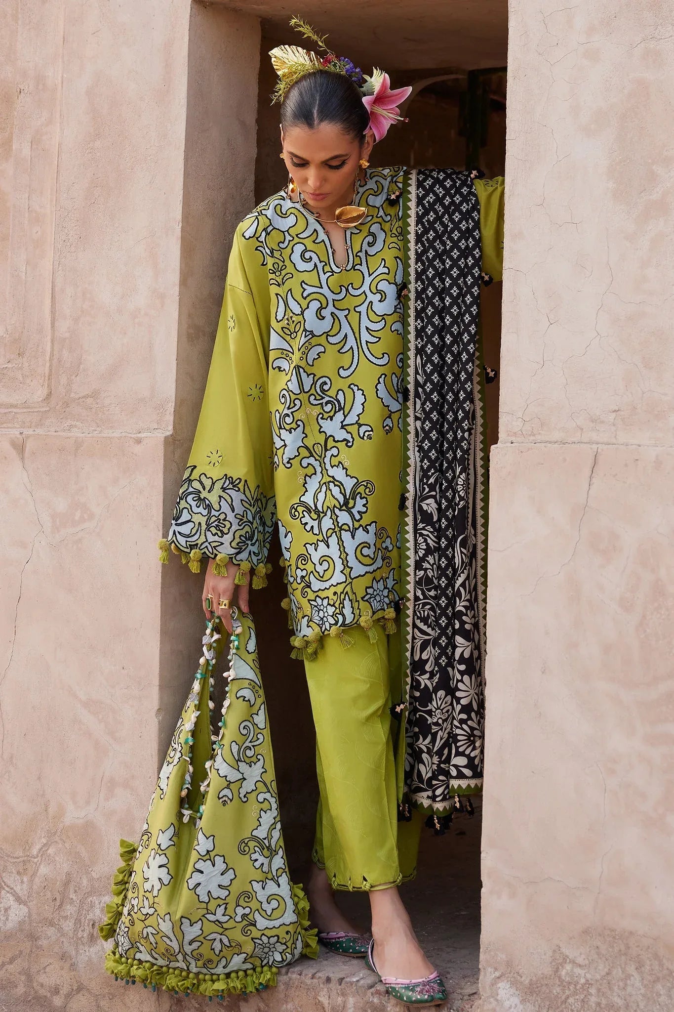 Elan | Luxury Lawn 25 | SOLENE (EL25-03 A) - Aqsa Fabrics