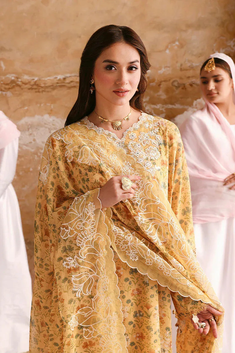 SUNLIT HUE-3PC PRINTED LAWN SUIT