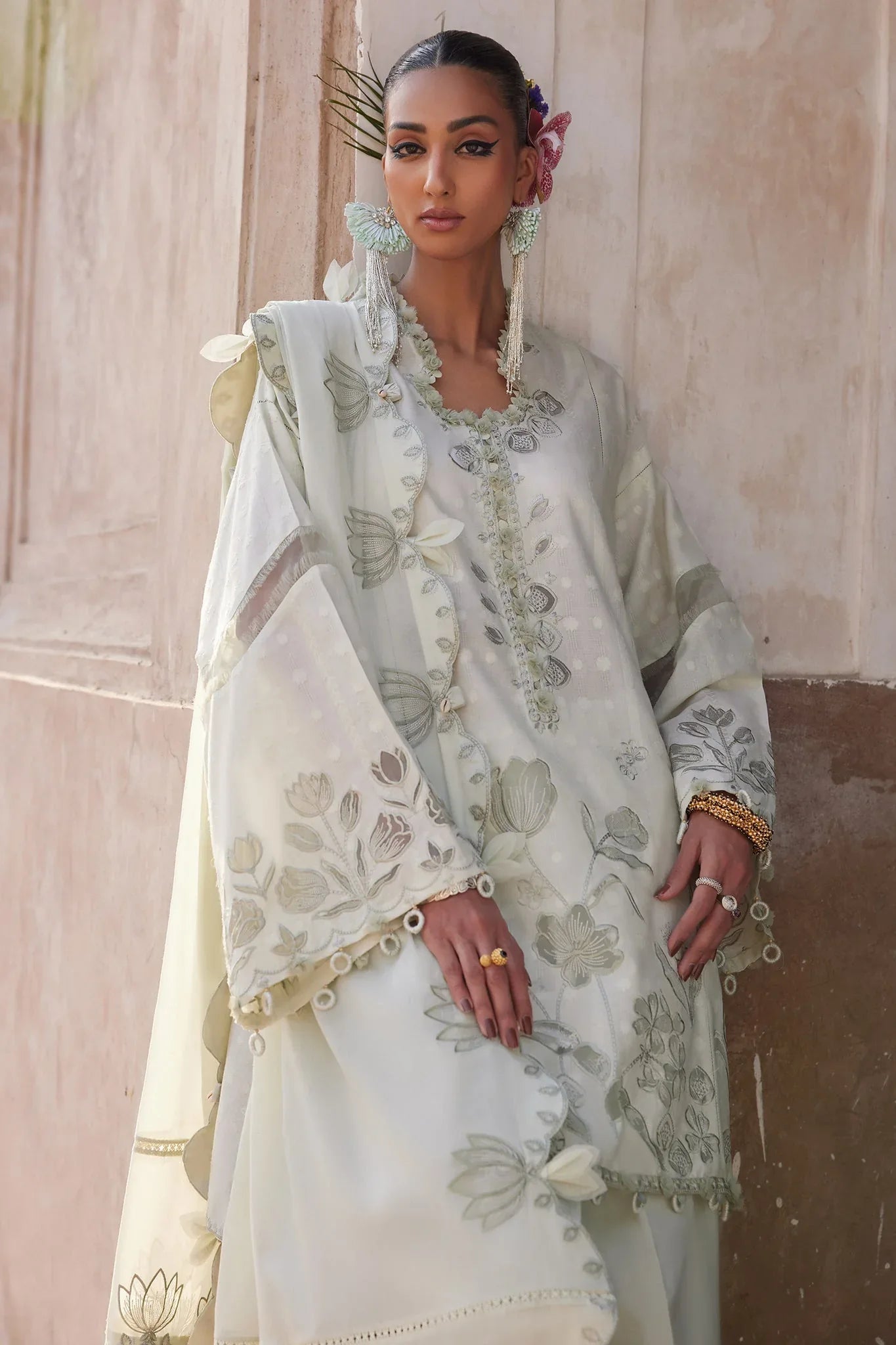 Elan | Luxury Lawn 25 | CELESTINE (EL25-05 A) - Aqsa Fabrics