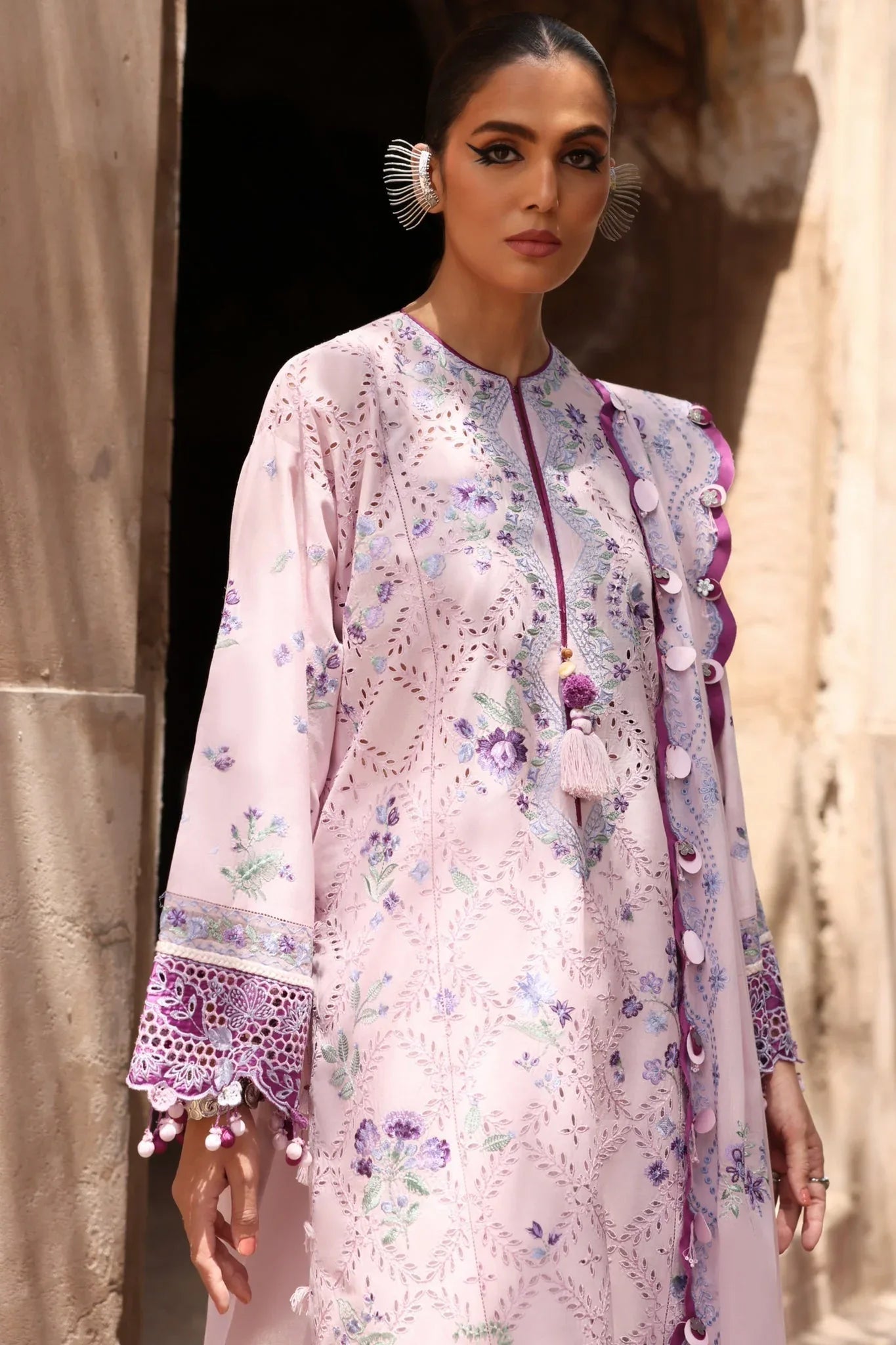 Elan | Luxury Lawn 25 | ALARA (EL25-12 B) - Aqsa Fabrics