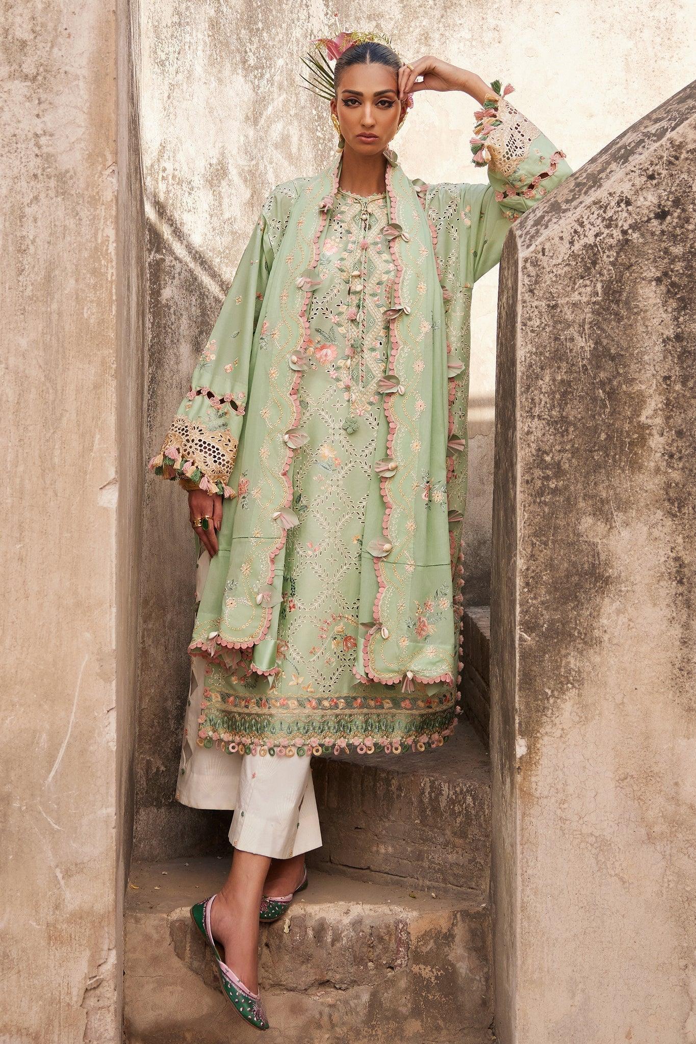 Elan | Luxury Lawn 25 | ALARA (EL25-12 A) - Aqsa Fabrics