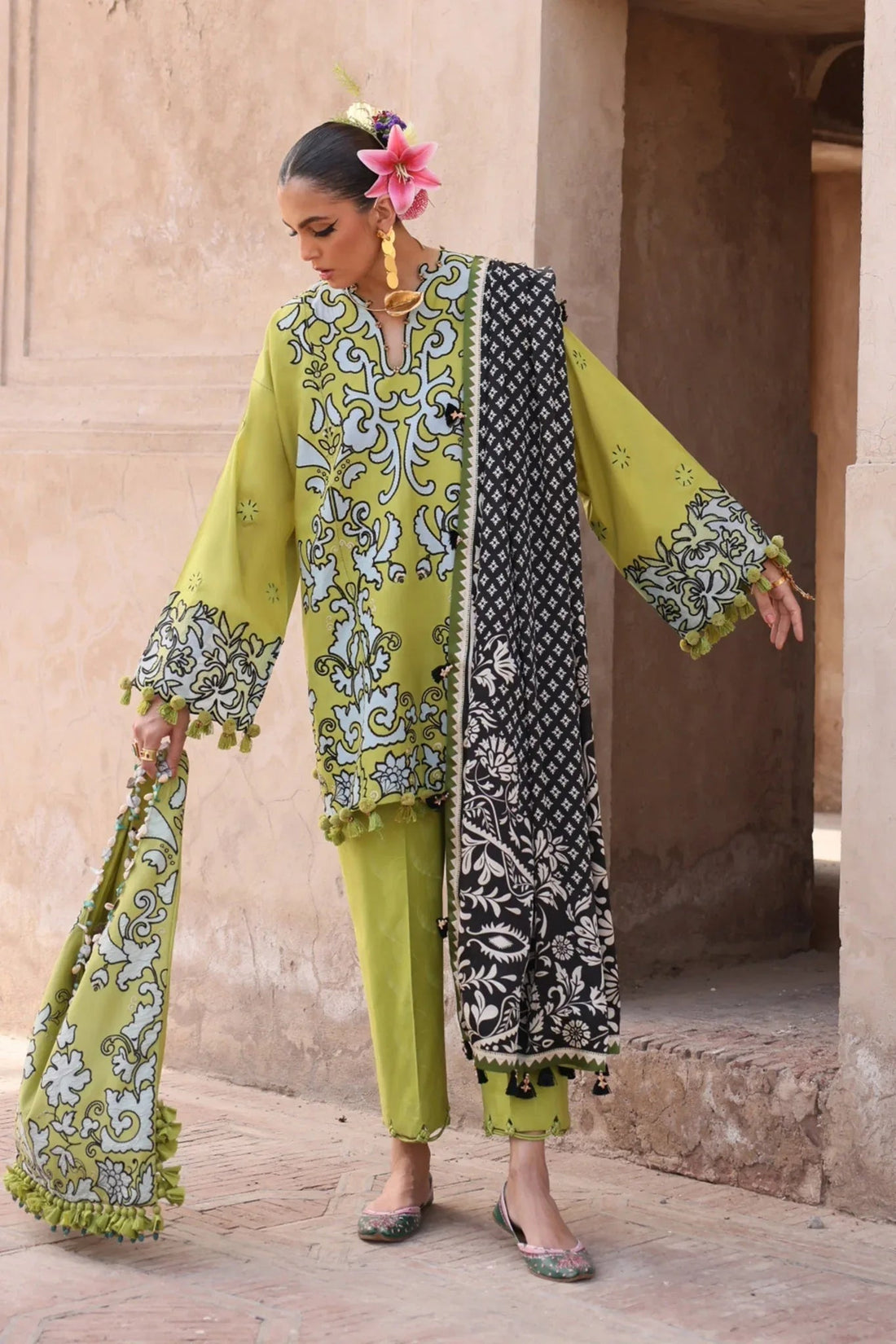 Elan | Luxury Lawn 25 | SOLENE (EL25-03 A) - Aqsa Fabrics