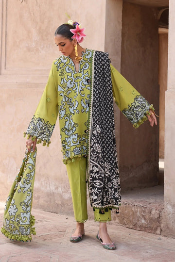 Elan | Luxury Lawn 25 | SOLENE (EL25-03 A) - Aqsa Fabrics