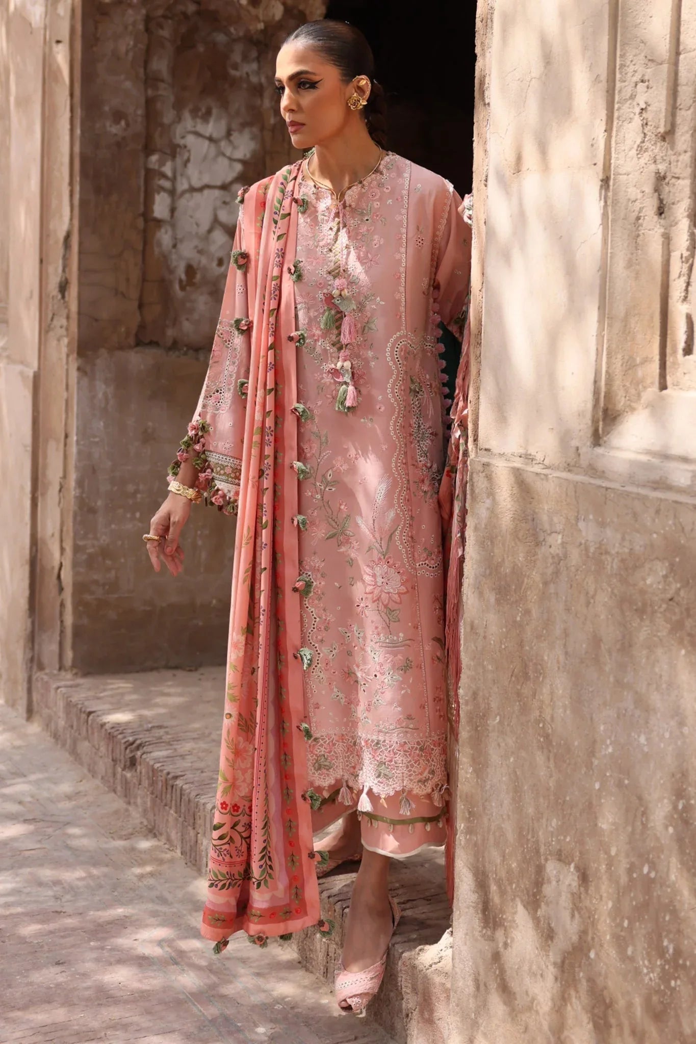 Elan | Luxury Lawn 25 | SERENE (EL25-01 A) - Aqsa Fabrics