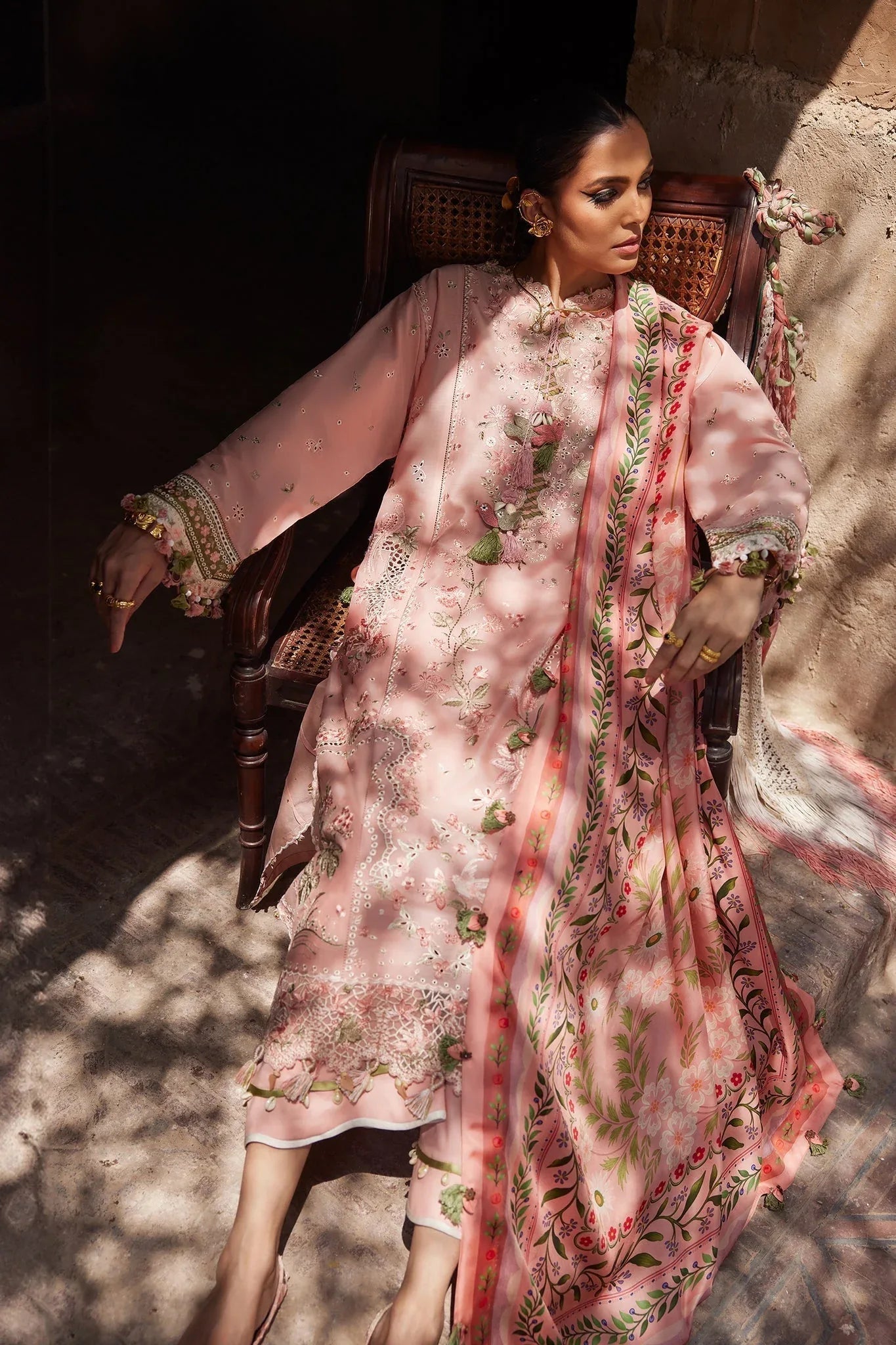 Elan | Luxury Lawn 25 | SERENE (EL25-01 A) - Aqsa Fabrics