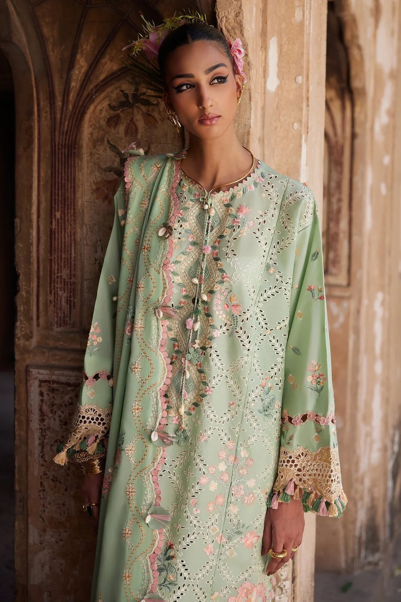 Elan | Luxury Lawn 25 | ALARA (EL25-12 A) - Aqsa Fabrics