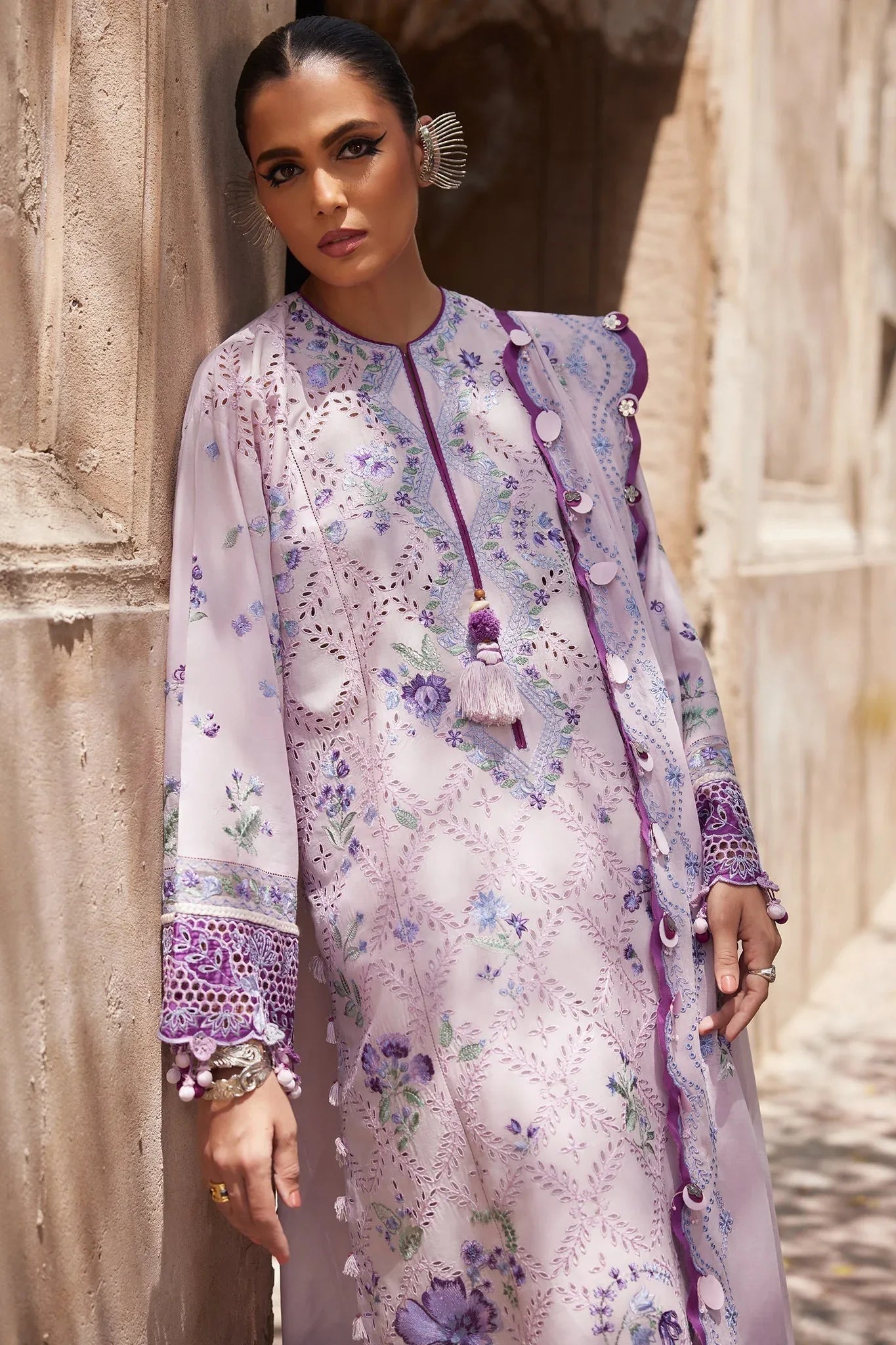 Elan | Luxury Lawn 25 | ALARA (EL25-12 B) - Aqsa Fabrics