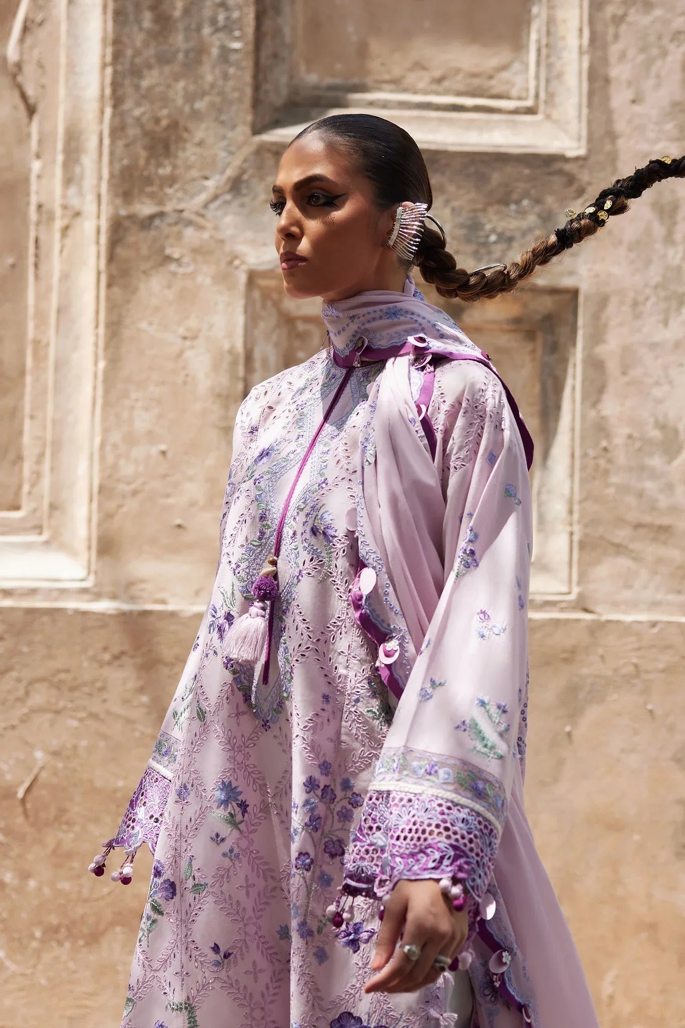 Elan | Luxury Lawn 25 | ALARA (EL25-12 B) - Aqsa Fabrics