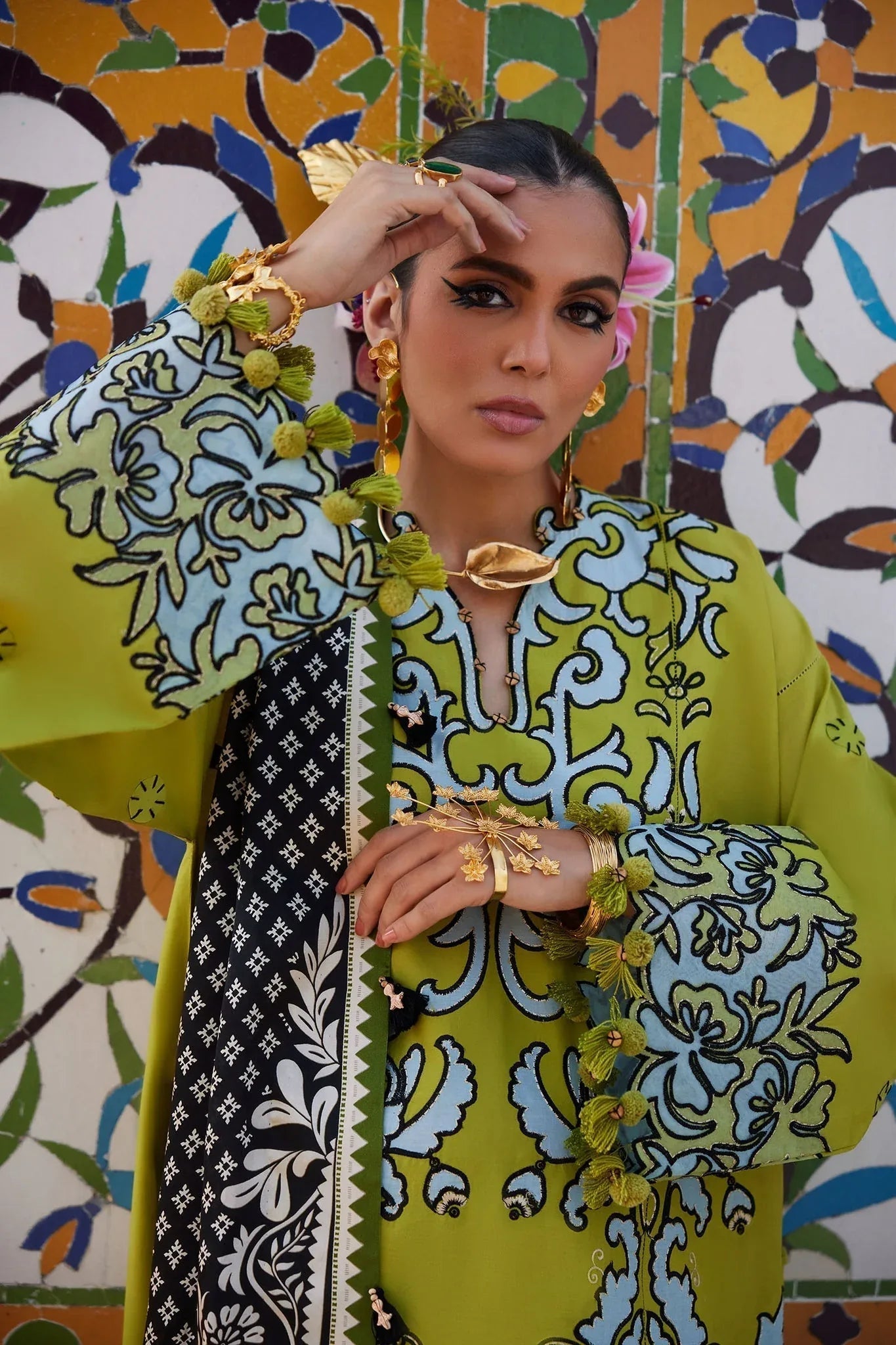 Elan | Luxury Lawn 25 | SOLENE (EL25-03 A) - Aqsa Fabrics