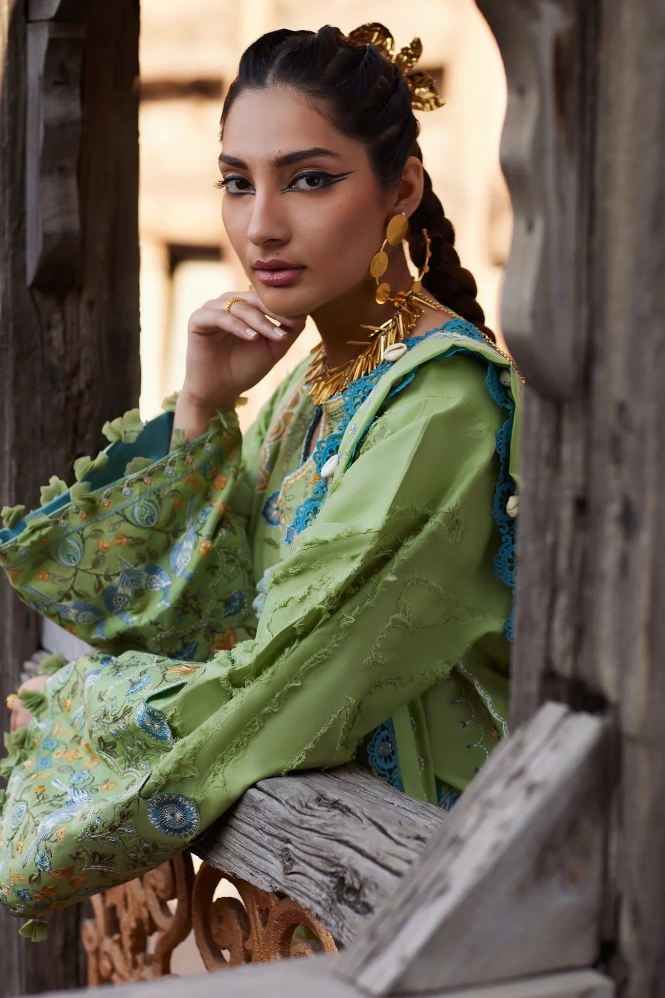 Elan | Luxury Lawn 25 | ISLA BLEU (EL25-11 B) - Aqsa Fabrics