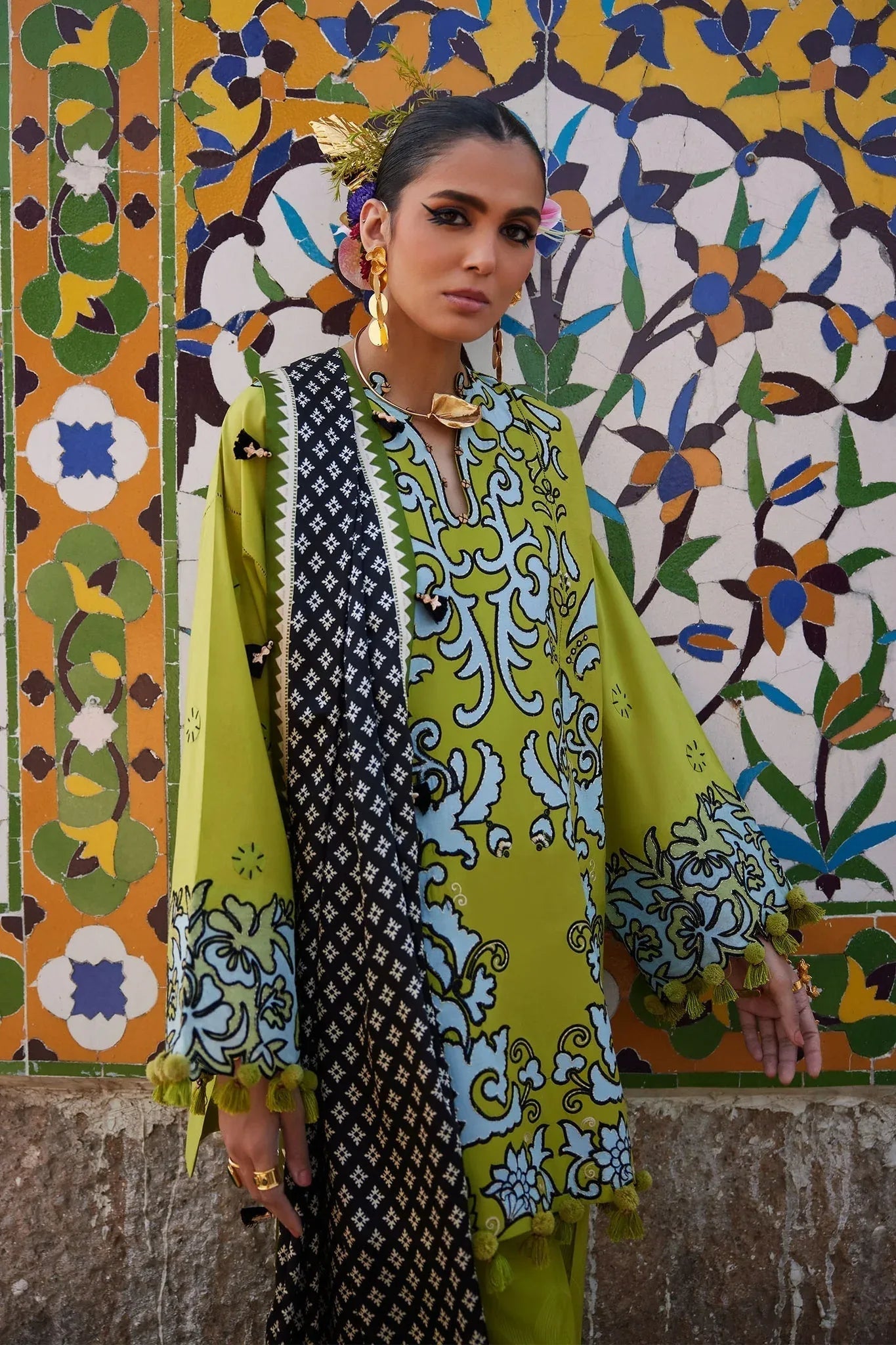 Elan | Luxury Lawn 25 | SOLENE (EL25-03 A) - Aqsa Fabrics