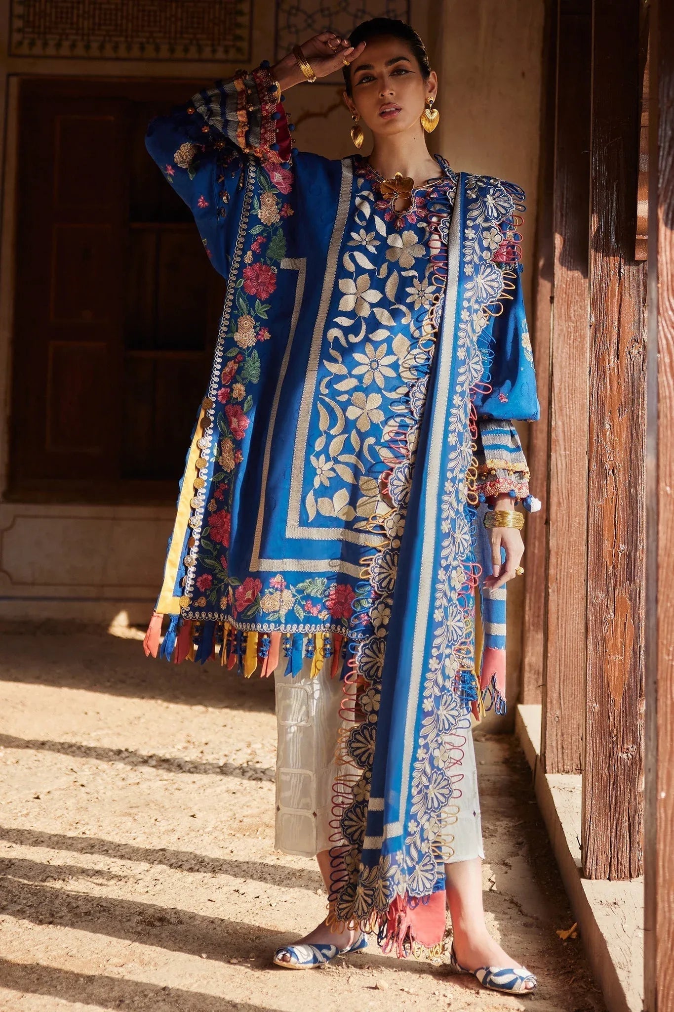Elan | Luxury Lawn 25 | AURELIA (EL25-08 A) - Aqsa Fabrics