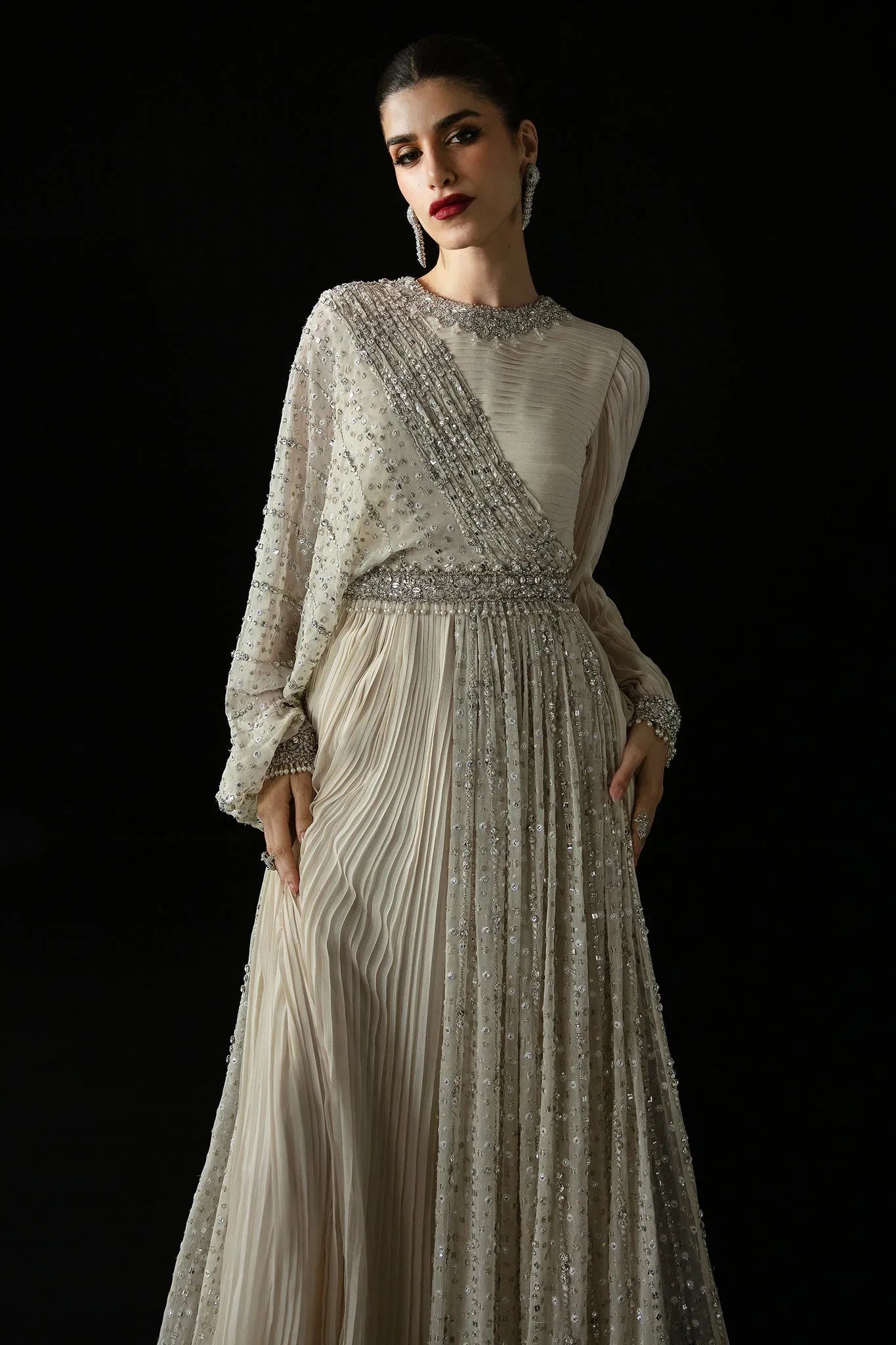 Elan | Pret Crepuscule | CRISTAL DE LUNE (EP-21304) - Aqsa Fabrics