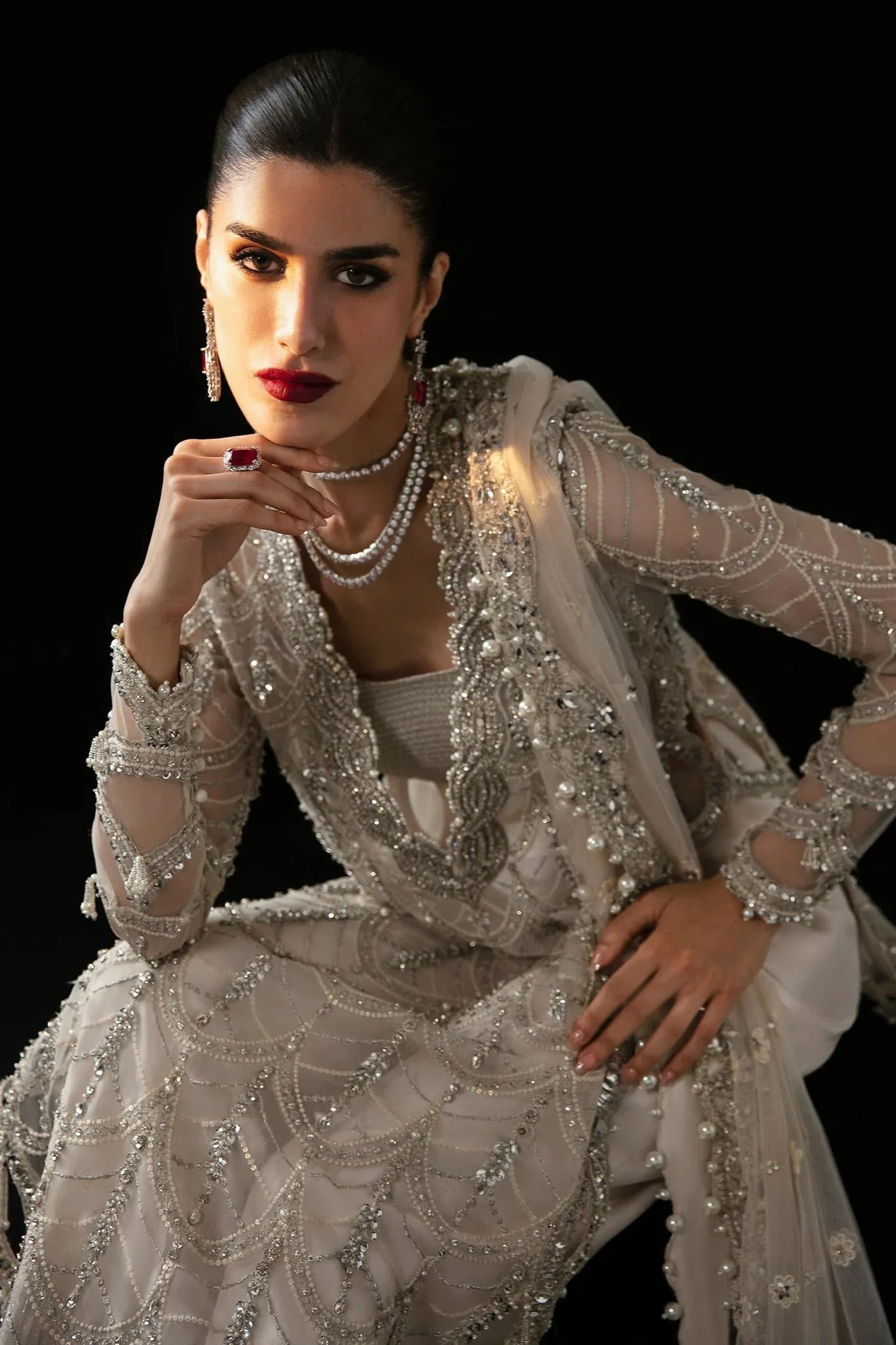 Elan | Pret Crepuscule | LUMIÈRE DE NEIG (EP-21302) - Aqsa Fabrics